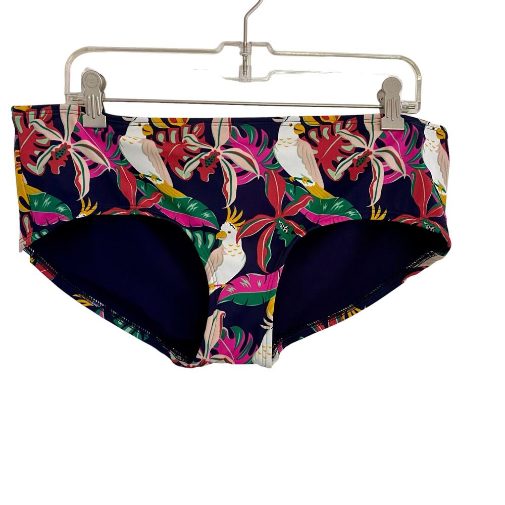 Boden Women's Floral Tropical Bikini Bottoms Size 12 US, UK 16 Full Coverage NWT